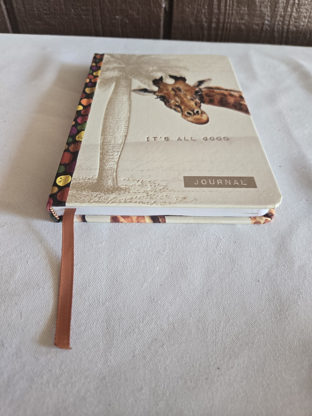 Giraffe Journal Notebook – It's All Good With Ribbon Bookmark - Picture 2 of 9